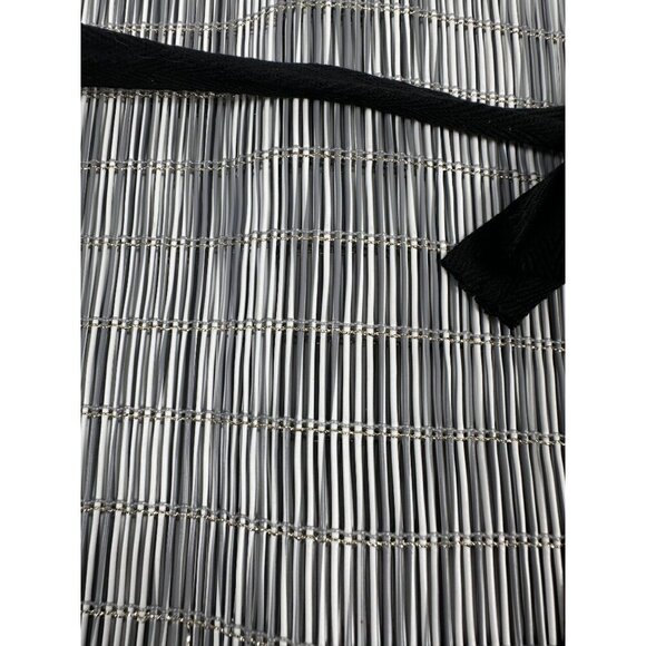 Envogue Set of Six Placemats Indoor/Outdoor Silvery/Gold Woven Vinyl 13"x19" New - Picture 4 of 5